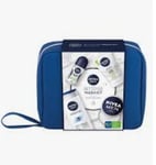 NIVEA MEN Set To Go Wash Kit Sensitive Care Gift Set 5PC - Shower Gel, Roll On,