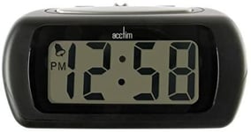 Acctim 12343 Auric Alarm Clock, Black, one size