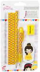 DISNEY EMOJI PRINCESS Belle 5 Item Back to School Stationery Set #BEAUT