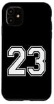 Coque pour iPhone 11 Number Twenty Three #23 Uniforme de l'équipe sportive anniversaire 23