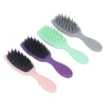 4pcs Hair Scalp Massager Shampoo Brush With Soft Silicone Teeth Itch Relief FST