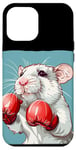 iPhone 12 Pro Max Boxing White Rat Statement for Standout Costume with Gloves Case