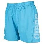 arena Fundamentals Logo Short de Bain Plage et Piscine, Maillot de Bain en Tissu Doux à Séchage Rapide, avec Slip Intégré en Maille Filet - Homme - turquoise-blanc-noir - S