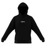 adidas Femme Essentials Linear Fleece Hoodie, Black/White, M