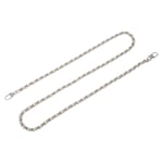 47" Purse Chain Strap with Buckles for Shoulder and Cross Body (Beige + Silver)