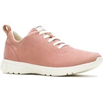 Hush Puppies Women's Good Lace Up Leather Sneaker, Rose, 4 UK