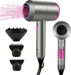 HappyGoo Hair Dryer Professional Ionic Hairdryer with 2 Speed 3 Heat Setting, C