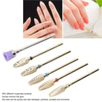 5pcs Nail Grinding Bits Set Tungsten Steel Dead Skin Remover Cleaning Brush GF0