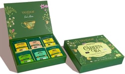 VAHDAM, Assorted Green Tea Gift Set 6 Flavors, 36 Pyramid Tea Bags Long Leaf Tea