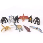 10Pcs Godzilla VS King kong Mothra Anguirus Figures Model Kid Toy Cake Topper