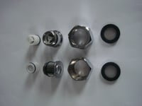 PAIR INLETS WITH NRV's, NUTS & WASHERS FOR BATH TAPS & SHOWER MIXER VALVES, 396