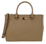 Michael Kors Satchel Top Handle BagLight Brown Medium  Khaki Kellen Handbag