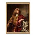 Artery8 Ferdinand Bol Self Portrait Painting Artwork Framed Wall Art Print 18X24 Inch