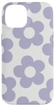 iPhone 14 Pastel Lilac and white Daisy Pattern Cute Aesthetic Retro Case