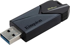 Kingston Datatraveler Exodia Onyx Clé Usb Flash Drive 3.2 Gen 1 Dtxon/64Gb- Avec Capuchon Rétractable Élégant