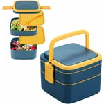 Boîte à Lunch avec Couverts,Lunch Box Enfant Micro Onde,Boîte Bento Lunch Box Adultes,Boîte Bento Enfant,Boîte à Lunch avec Compartiment,Boîte Bento