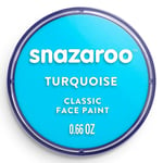 Snazaroo - Peinture Pour Visage et le Corps, Maquillage Pour Visage et Déguisement, Pour Enfants et Adults,Fard 18 ML, Couleur Turquoise