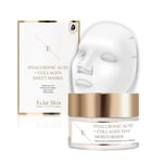 Eclat Skin London Womens Hyaluronic Acid & Collagen Amino Acids Day Cream + & Mask - 3 Sheets - One Size