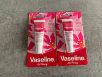 2x Vaseline LipTherapy Rosy Tinted LipBalm For Soft Lips with Pink Hint 10g BNIB