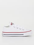 Converse Infant Unisex OX Trainer - White, White, Size 2 Younger