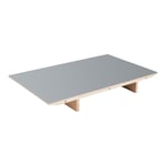 HAY - CPH30 2.0 Extendable Leaf L50 X W80 Grey Linoleum Tabletop Lacquered Edge Lacquered Oak Crossbar - Lasting av plater - Ronan & Erwan Bouroullec - Grå