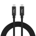 NÖRDIC USB4 kabel 25cm 40Gbps data 8K video PD 100W kompatibel med Thunderbolt 3