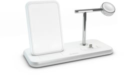 Zens Stand + Dock + Watch Wireless Charger - Vit