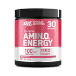 Optimum Nutrition Amino Energy Pre Workout Powder, Energy Drink with Amino Acids, BCAA, L-Glutamine and L-Leucine, Food Supplement with Vitamin C and Caffeine, Watermelon Flavour, 30 Servings, 270 g