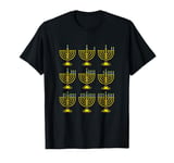 Hanukkah Candles Festival Of Light Hanukkah Menorah T-Shirt