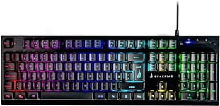 Surefire Kingpin X2 Multimedia Metal RGB Gaming Keyboard QWERTZ German