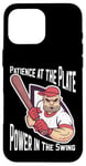 iPhone 16 Pro Max Patience at the Plate Power in the Swing Baseball Player Case