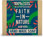 Faith In Nature Natural Aloe Vera Hand Soap Bar, Rejuvenating, Vegan & 100g 