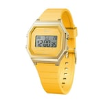 ICE-WATCH - Ice Digit Retro Light Pineapple - Montre Orange pour Femme avec Bracelet en Plastique - 022053 (Small)