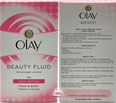 Olay BEAUTY FLUID Face & Body 24H Lightweight DAY Moisturiser 100ml