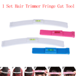 2pcs/set Hair Cutting Ruler Trimmer Scissors Bangs Clipper Blue