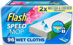 Flash Speedmop Wet Cloth Refills, Floor Cleaner, Wild Orchid, 96 Count 24 x 4