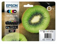 OriginalEpson 202 Kiwi Ink Cartridges Multipack for XP-6105 6005 Lot/ C13T02E740