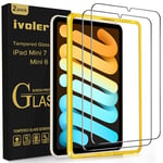 ivoler Pack de 2 Film de Protection d’écran en Verre Trempé pour iPad Mini 7/6 8.3 Pouces (7e / 6e Génération, Modèle 2024/2021), et Kit Installation Offert, Dureté 9H, Anti Rayures, sans Bulles