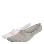 ADIDAS IC1295 T LIN BALLER 2P Socks Unisex white/medium grey heather/bliss pink XS