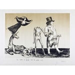 Veber Goya's Return To His Homeland Surreal Drawing Large Wall Art Print Canvas Premium Mural