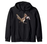 Roadrunner Mouse Road Runner Bird Hunting Predator Art Mice Zip Hoodie