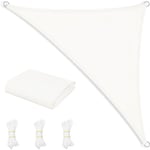 Woltu - Voile d'Ombrage Imperméable en pes, 200 g/m² Polyester, 5x5x7 m, Toile Parasol Protection Solaire et Rayons uv, Beige