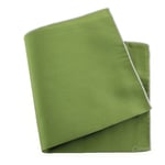 Pochette soie, vert Mela, ourlet Rose crocus - Vert -  FABRIQUE EN ITALIE.