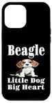 Coque pour iPhone 12 Pro Max Drôle Beagle Little Dog Big Heart Dog Lover Mom Dad Grandma