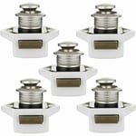 20 mm Bouton poussoir Verrou armoire Loquet sans clé 5pcs, Bouton de porte placard Serrure de meuble Fermoir pour RV caravane tiroir camping-car