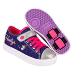 Snazzy Purple/Neon Pink/Unicorn Kids Heely X2 Shoe