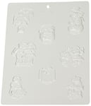 silikomart 70.086.99.0060 Moule Multicavité en Plastique pour Chocolat et Gelées en Forme Papa Noel Enfants et Cadeaux, Transparent, 1 x 18,5 x 30 cm