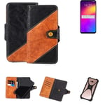 Couverture de téléphone portable pour Meizu Note 9 Case Cover noir brun clair