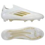 adidas F50 Elite Laceless Fg Day Spark - Vit/guld/vit - Gräs (Fg), storlek 38⅔