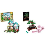 LEGO 31139 Creator 3 in 1 Cosy House Toy Set, Model Building Kit with 3 Different Houses plus & Albero Bonsai, Piante Artificiali, Costruzione in Mattoncini